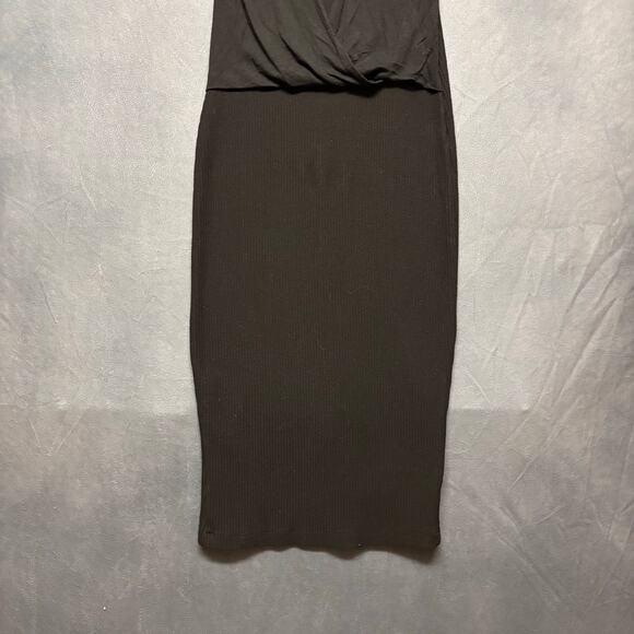 Zara Trafaluc Bodycon Dress Peek a Boo Back Sexy Goth Witchy Fitted Club Small - Picture 8 of 10